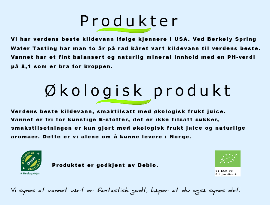 Produkter Økologisk